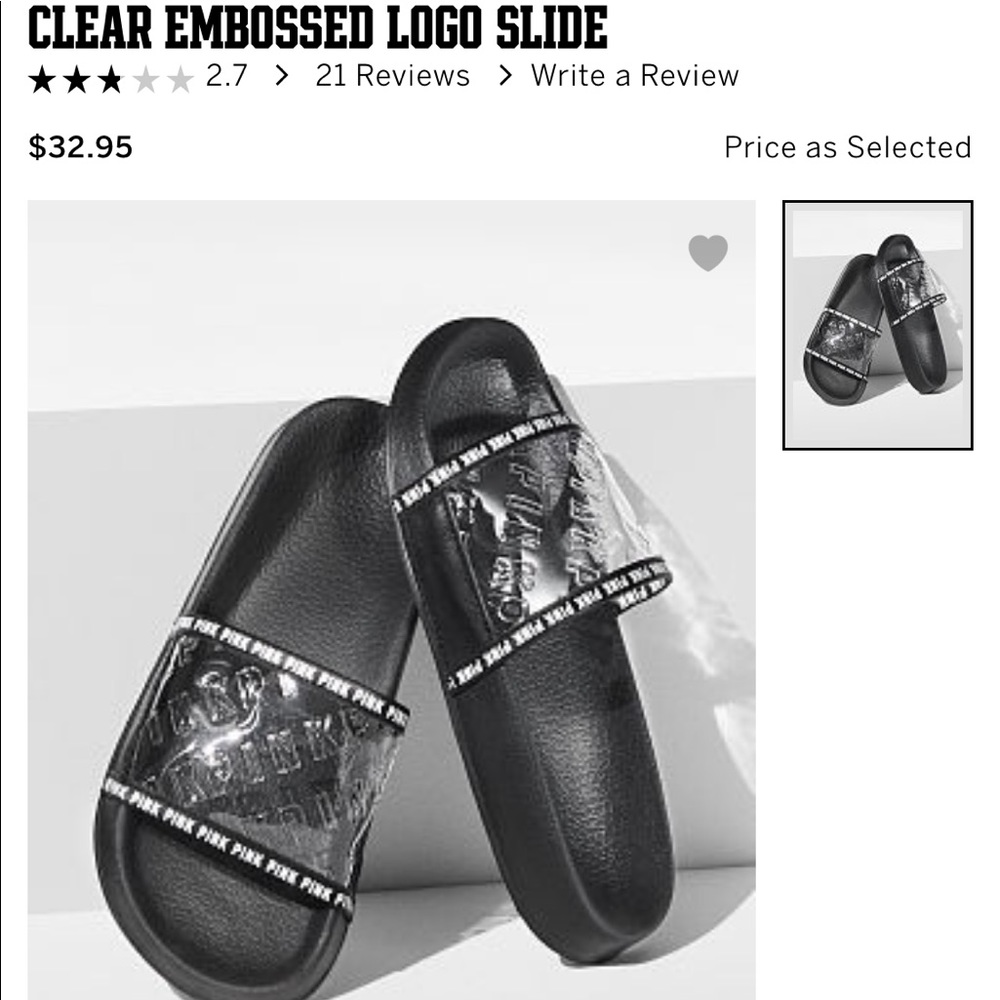 PINK black clear slides